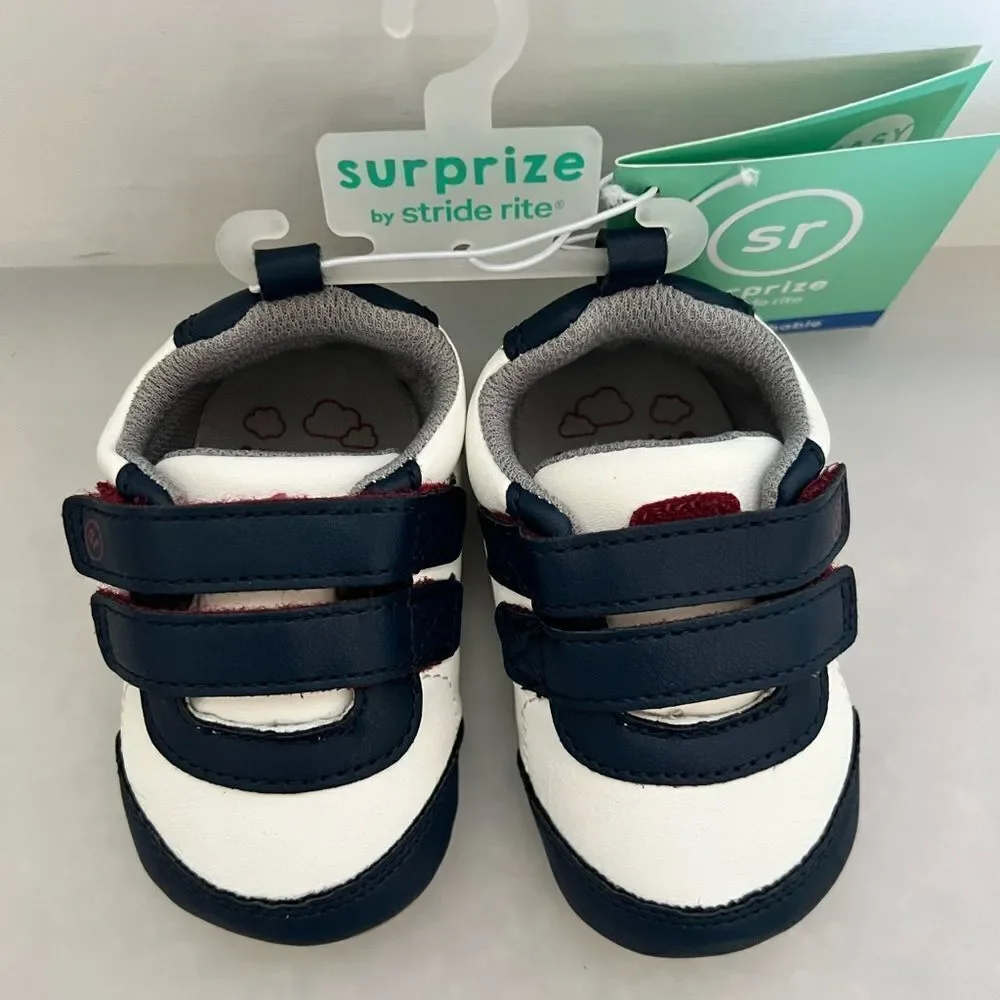 Surprize by stride rite navy / grey 6-12 month shoes